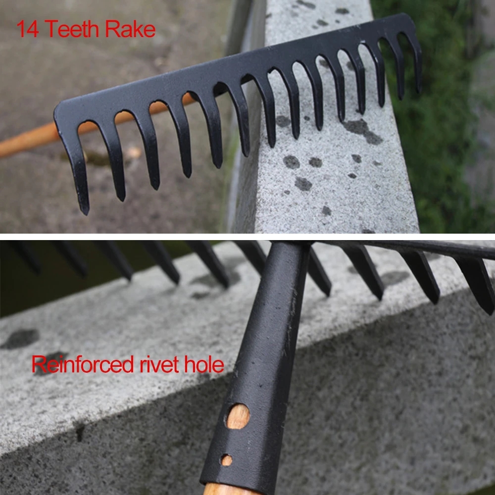 Garden Deciduous Rake, Pine Soil Rake, Agricultural Farm Gardening Tools