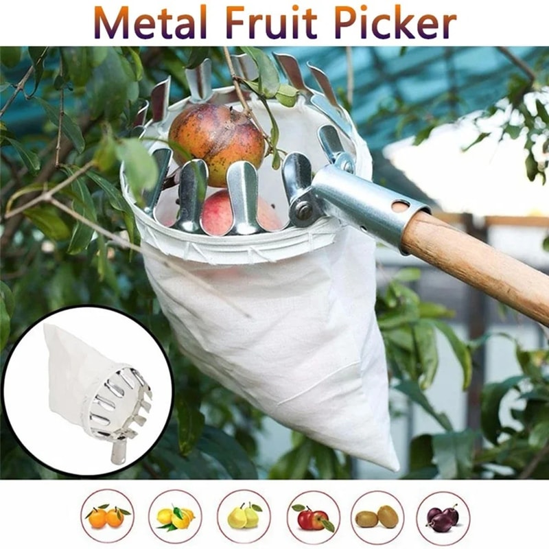 Detachable Farm Fruits Collector Orchard Apple Pears Orange High Tree Picking Tool Fruit Catcher Po 3