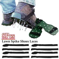 garden tool aerator shoes strap, spiked grass shoes for lawn care and gardening scarifier
