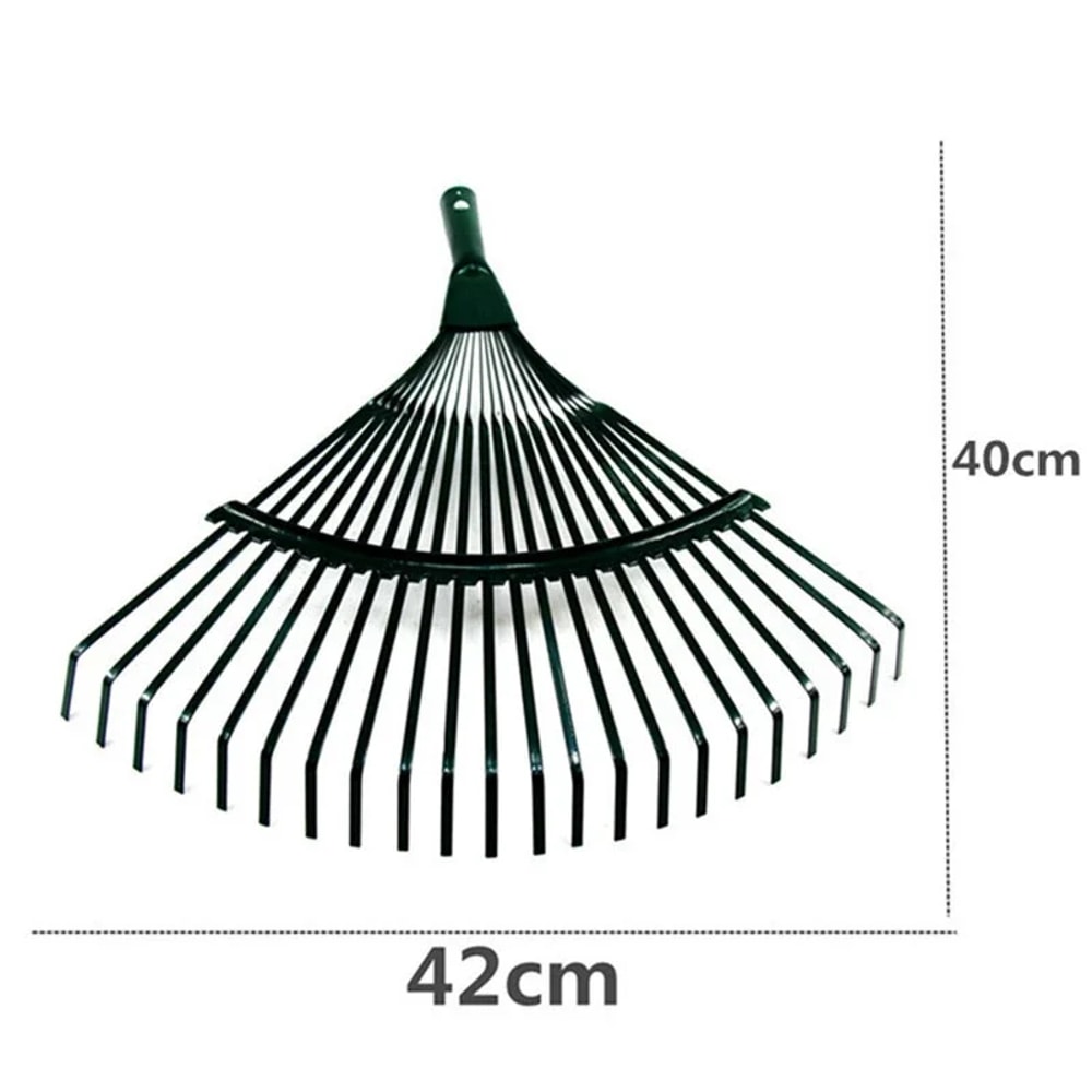 High Carbon Steel Lawn Leaves Rake Heavy Duty Steel Metal Garden Tool Without Handle 4