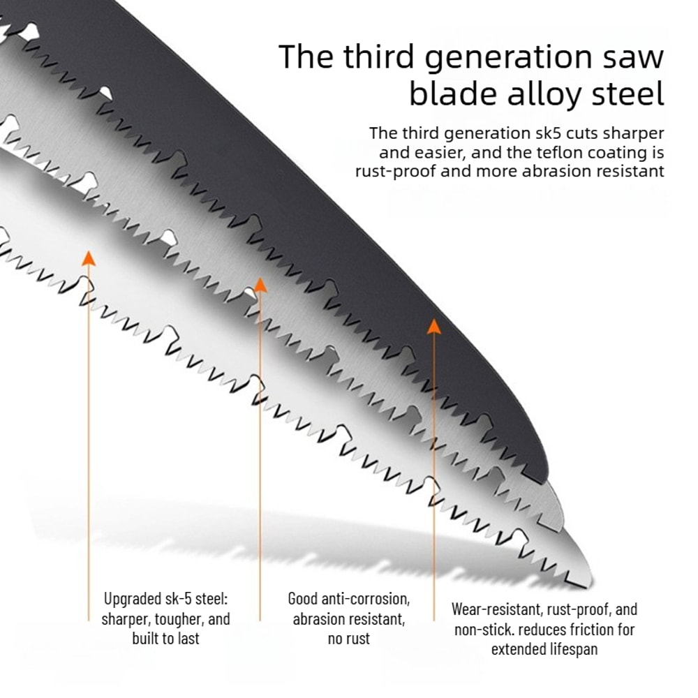 Ergonomic Portable Folding Saw for Gardening, Outdoor Logging, Pruner Tools for Jardineria