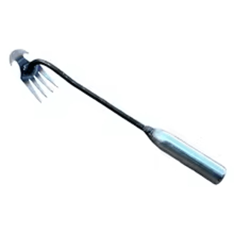 Sturdy Vshaped Fork Gardening Tools Grass Rooting Loose Soil Rake Ergonomic Handle Weed Extractor 6