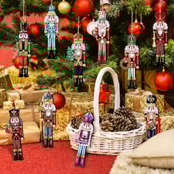 wooden nutcracker decorative set - christmas gift, home decoration and party decor