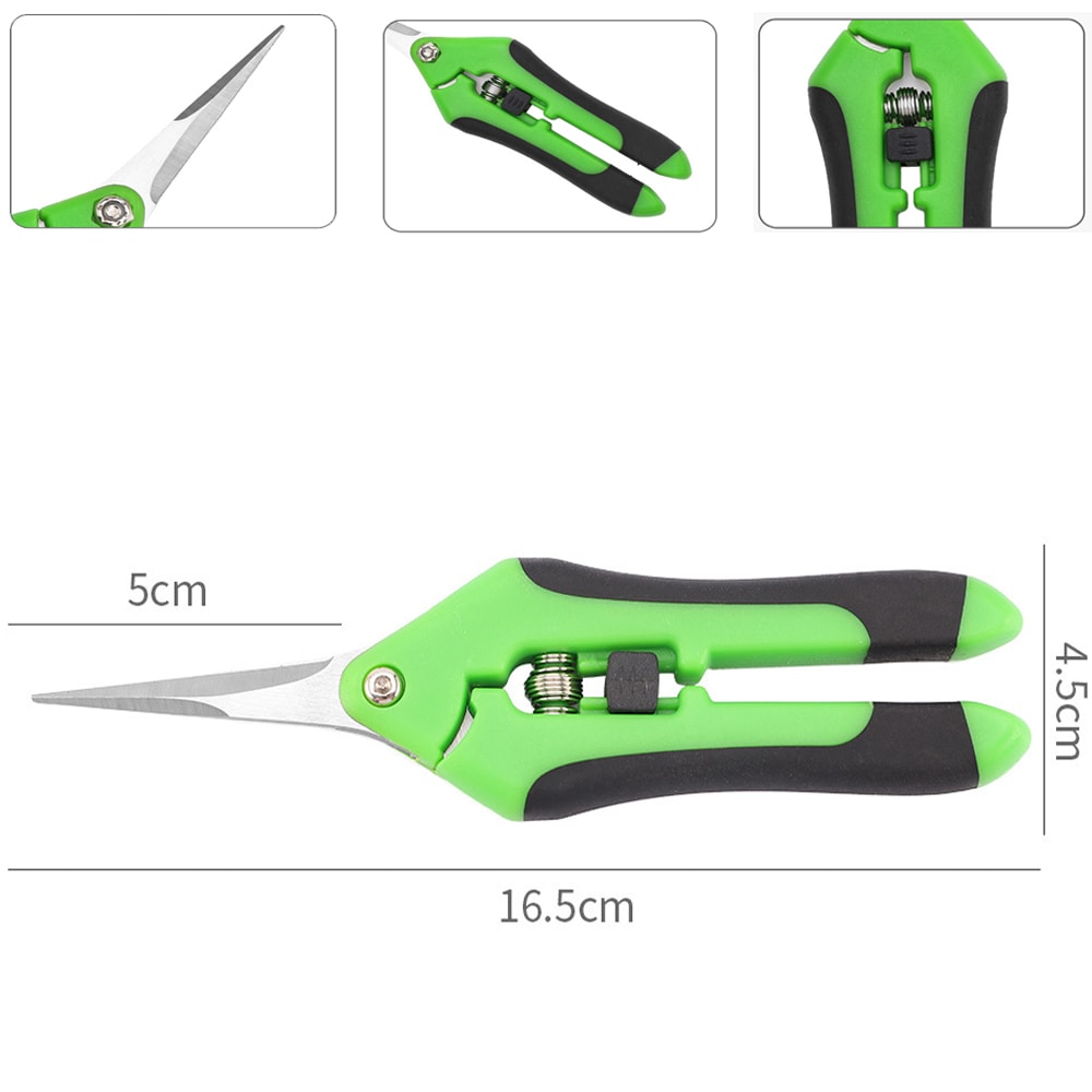 Stainless Steel Garden Pruning Shears Set, Trimming Scissors for Flowers, Branches, Herbs, Non-Slip Ergonomic Handles
