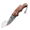 Portable Folding Knife with Solid Wood Handle, Multifunctional Knife for Camping and Outdoor Use