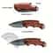 Portable Folding Knife with Solid Wood Handle, Multifunctional Knife for Camping and Outdoor Use