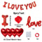 Heart Shaped Aluminum Film Balloon with Red Simulated Petals for Valentine's Day Wedding Decoration