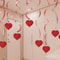 Hanging Anniversary Heart Love Spiral Swirl Garland Balloon Straws For Valentines Day Wedding Party 0