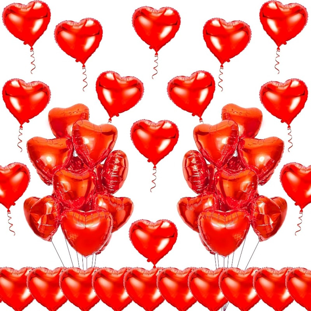 Love Heart Shape Foil Balloons For Wedding Decoration Birthday Party And Home Decor 4