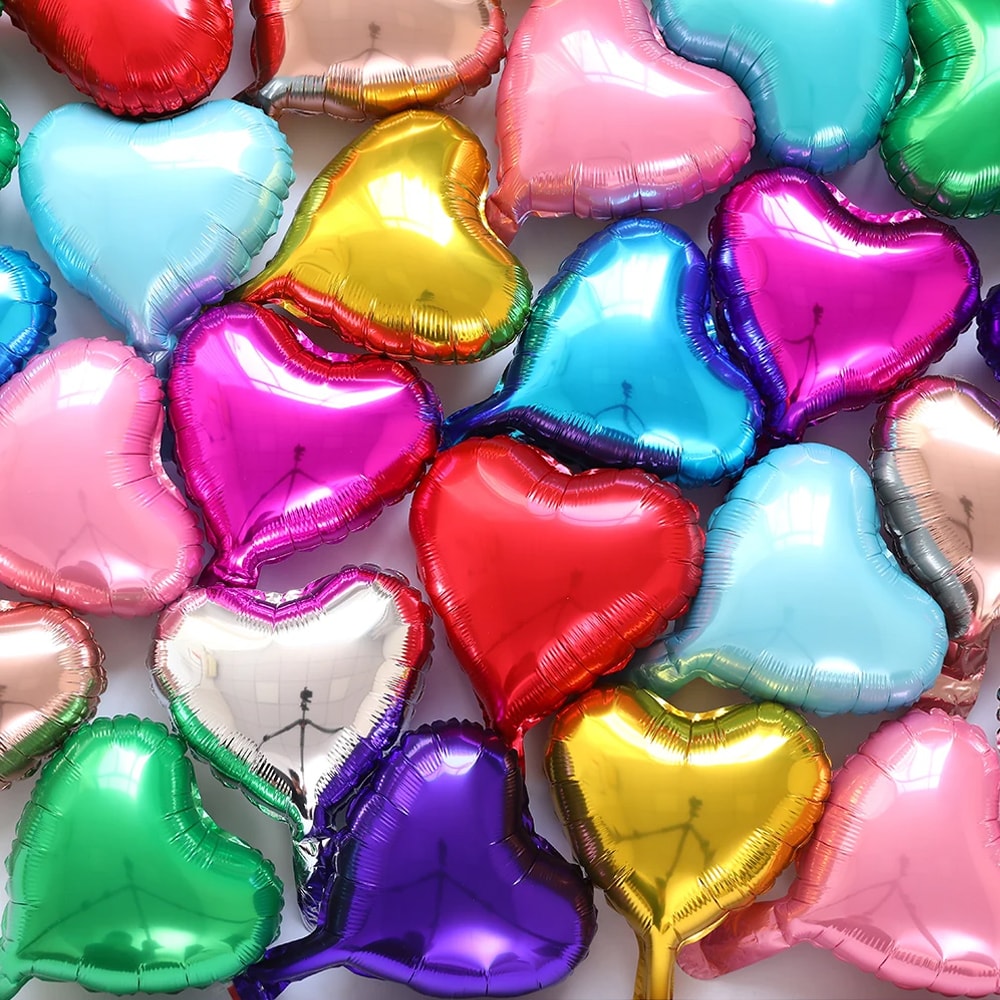 Love Heart Shape Foil Balloons For Wedding Decoration Birthday Party And Home Decor 6