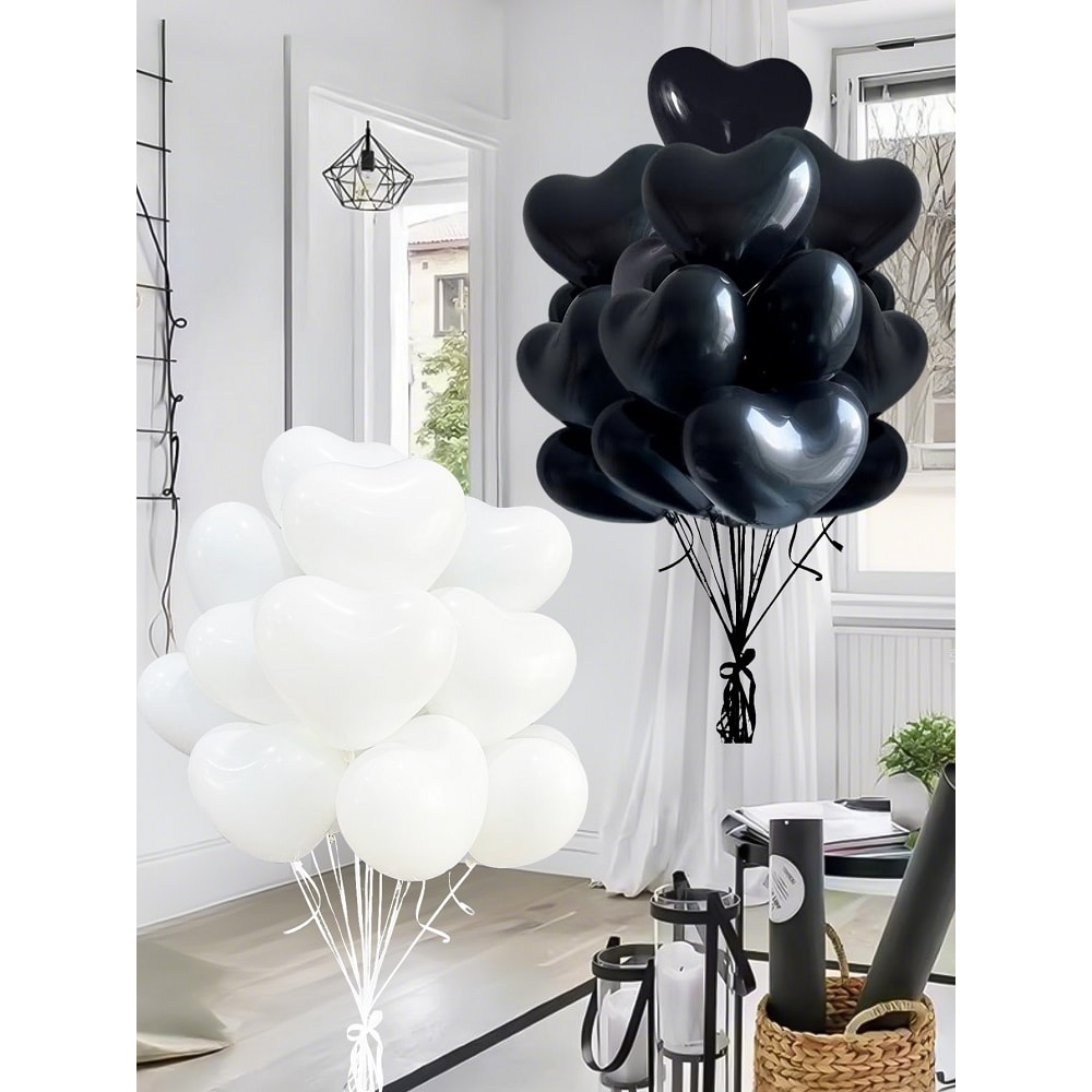 White Heart Balloons For Wedding Bridesmaids Gifts Marriage Engagement And Party Decorations 0