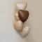 Chocolate Heart-Shaped Retro Cream Love Caramel Balloon Decoration for Party Decor