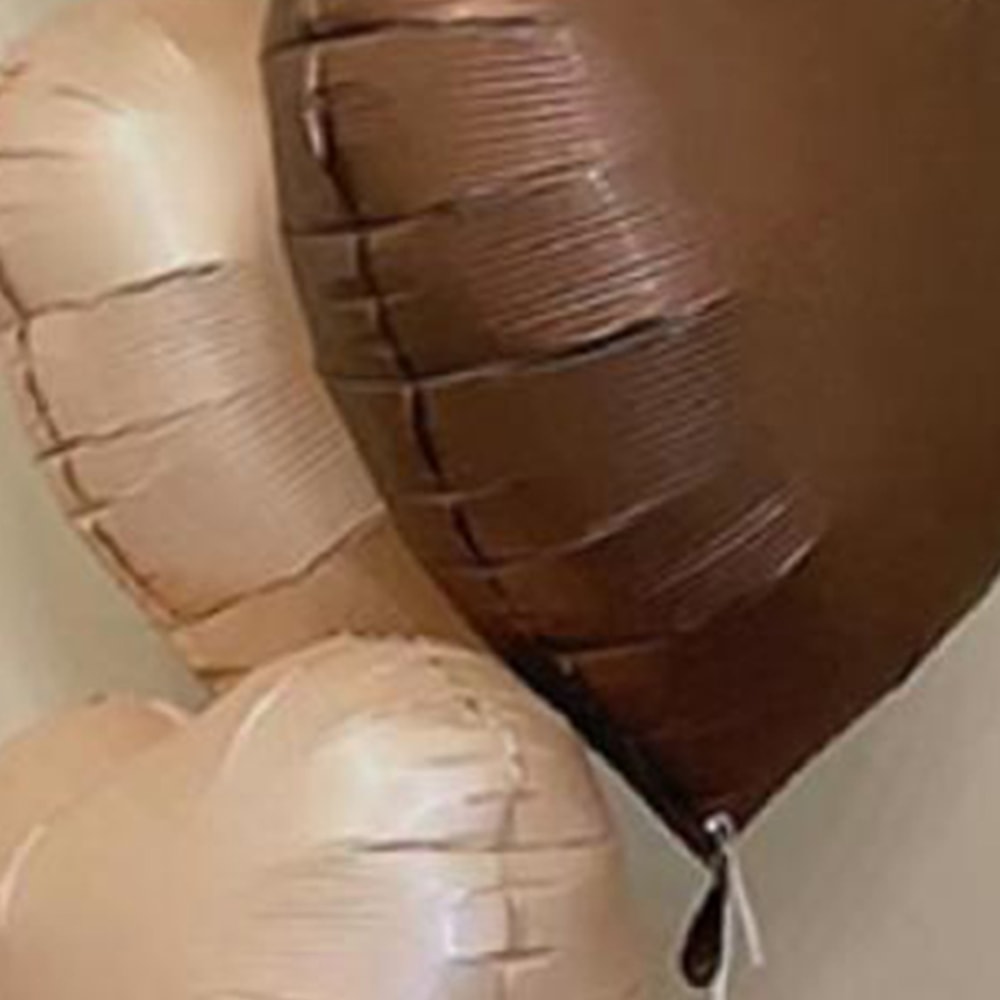 Chocolate Heart-Shaped Retro Cream Love Caramel Balloon Decoration for Party Decor