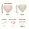 Pink Bowtie Shaped Aluminum Foil Balloons for Wedding, Birthday, Party Celebrations