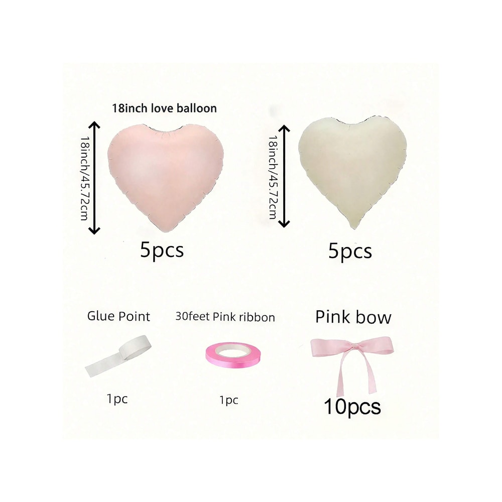 Pink Bowtie Shaped Aluminum Foil Balloons for Wedding, Birthday, Party Celebrations