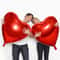 Large Red I Love Heart Shaped Helium Balloons for Wedding, Engagement, Valentines Day Decor