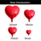 Large Red I Love Heart Shaped Helium Balloons for Wedding, Engagement, Valentines Day Decor