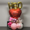 Large Red I Love Heart Shaped Helium Balloons for Wedding, Engagement, Valentines Day Decor