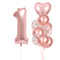 Rose Golden Number Heart Balloons For Wedding And Birthday Celebration 5