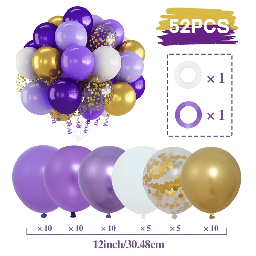 Pearl Latex Metallic Balloons, Gold Confetti Balloons for Wedding, Baby Shower, Birthday Party Decor