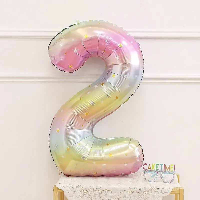 Printed Digital Foil Balloon With Stars For Birthday Anniversary Holiday Celebrations 5