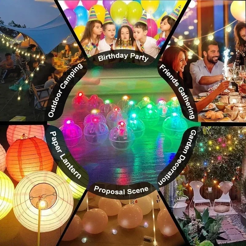 Flashing Luminous Tumbler Ball Lantern Light For Wedding Party Christmas Decorations 3