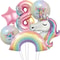 Unicorn Birthday Party Decoration, Gradient Number Balloon Unicorn Party Supplies