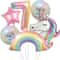 Unicorn Birthday Party Decoration, Gradient Number Balloon Unicorn Party Supplies