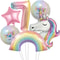 Unicorn Birthday Party Decoration, Gradient Number Balloon Unicorn Party Supplies
