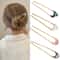Metal U Shape Hair Stick, Elegant Shell Enamel Hairpin for Women, Hairwear Accessories Jewelry