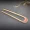 Metal U Shape Hair Stick, Elegant Shell Enamel Hairpin for Women, Hairwear Accessories Jewelry