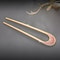 Metal U Shape Hair Stick, Elegant Shell Enamel Hairpin for Women, Hairwear Accessories Jewelry