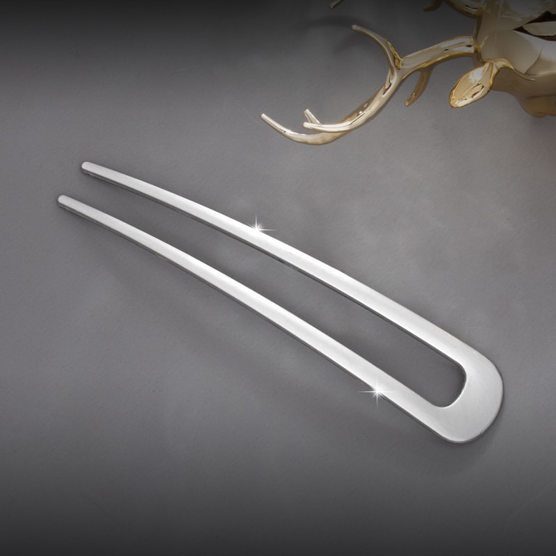 Metal U Shape Hair Stick, Elegant Shell Enamel Hairpin for Women, Hairwear Accessories Jewelry