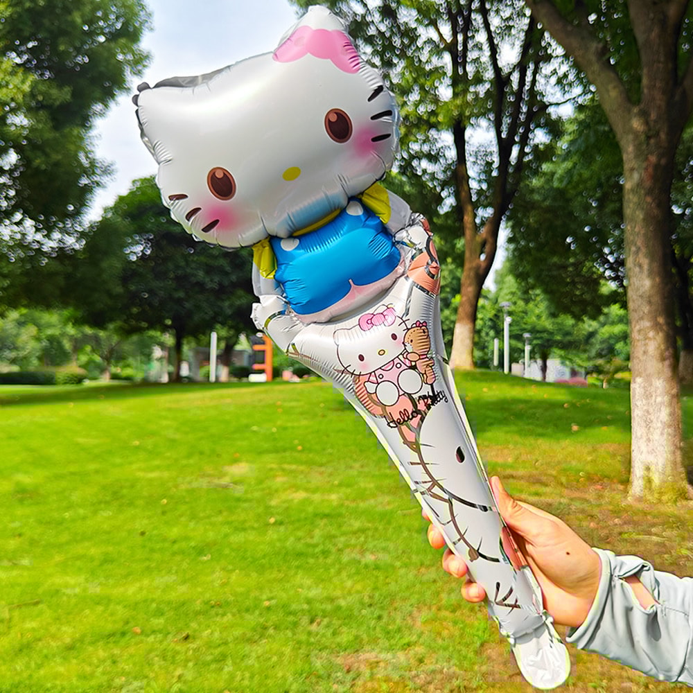 Girl Happy Birthday Party Melody Balloon Stick Foil Balloons Set Concert Atmosphere Props 1