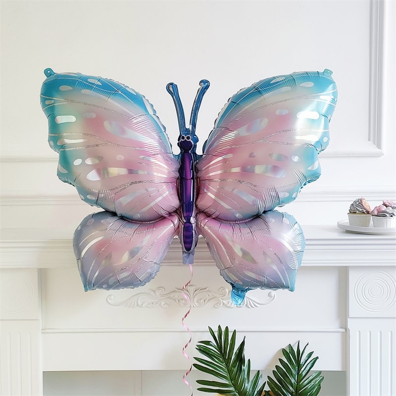 Kids Butterfly Helium Air Globos for Baby Shower, Birthday Party Decorations, Photo Props