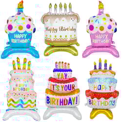 cute cake balloon, base standing foil balloon, kids birthday party decor supplies