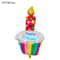 Cute Cake Balloon, Base Standing Foil Balloon, Kids Birthday Party Decor Supplies
