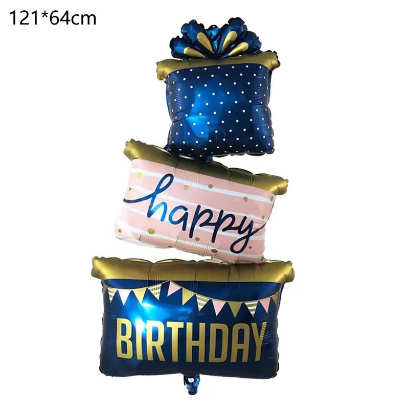 Cute Cake Balloon, Base Standing Foil Balloon, Kids Birthday Party Decor Supplies