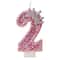 Princess Crown Birthday Candle, Creative Pink Candle for Girl's Happy Birthday Party Decoration