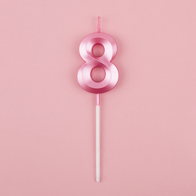 Blue Pink Number Candles Cake Topper For Birthday Baby Shower Decorations 14