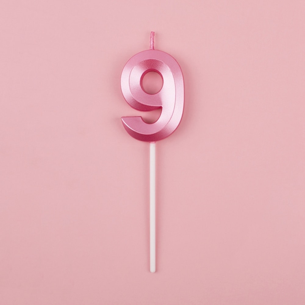 Blue Pink Number Candles Cake Topper For Birthday Baby Shower Decorations 15