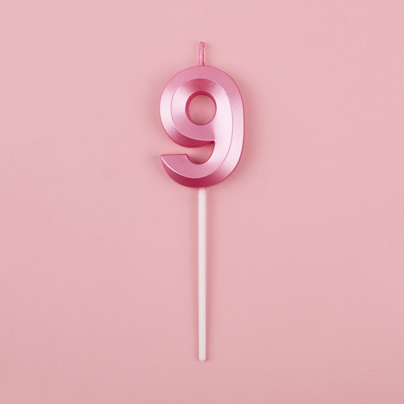 Blue Pink Number Candles Cake Topper For Birthday Baby Shower Decorations 15