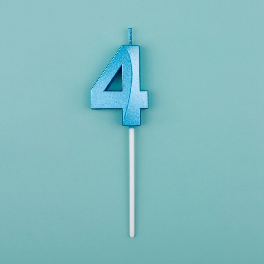 Blue Pink Number Candles Cake Topper For Birthday Baby Shower Decorations 20