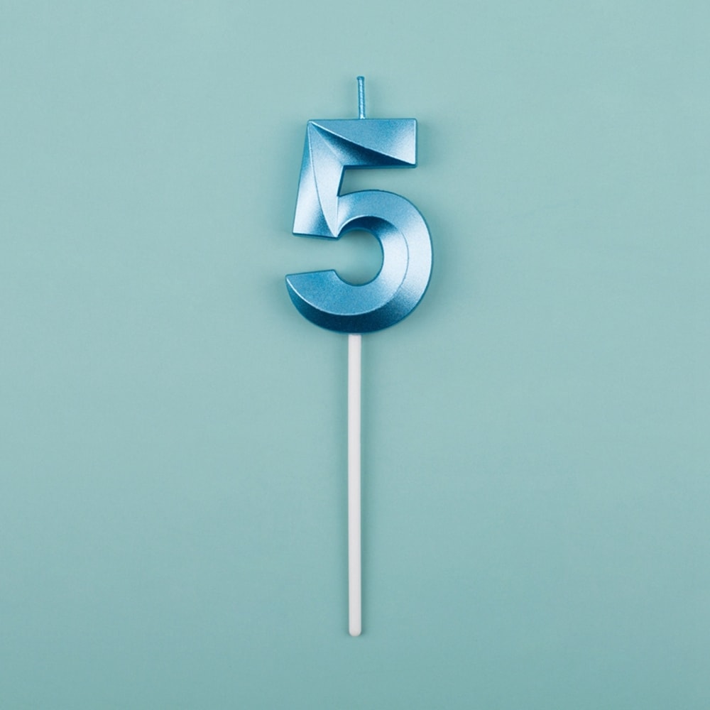 Blue Pink Number Candles Cake Topper For Birthday Baby Shower Decorations 21