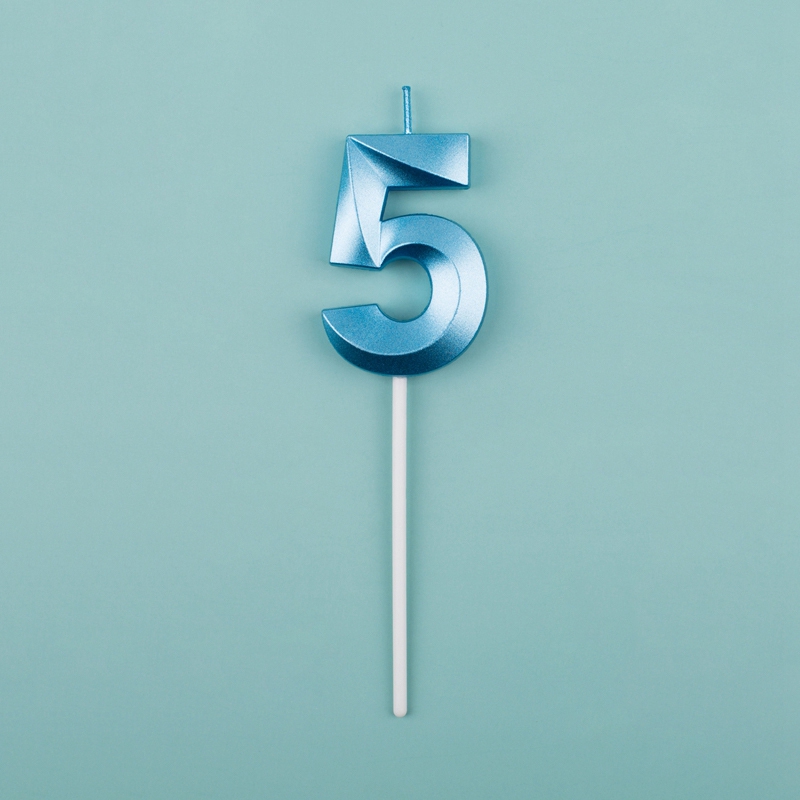 Blue Pink Number Candles Cake Topper For Birthday Baby Shower Decorations 21