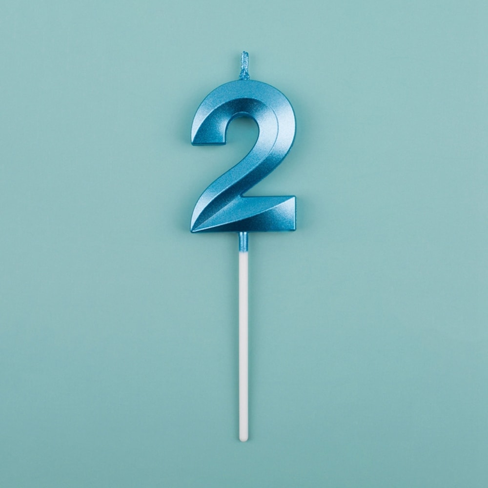 Blue Pink Number Candles Cake Topper For Birthday Baby Shower Decorations 18