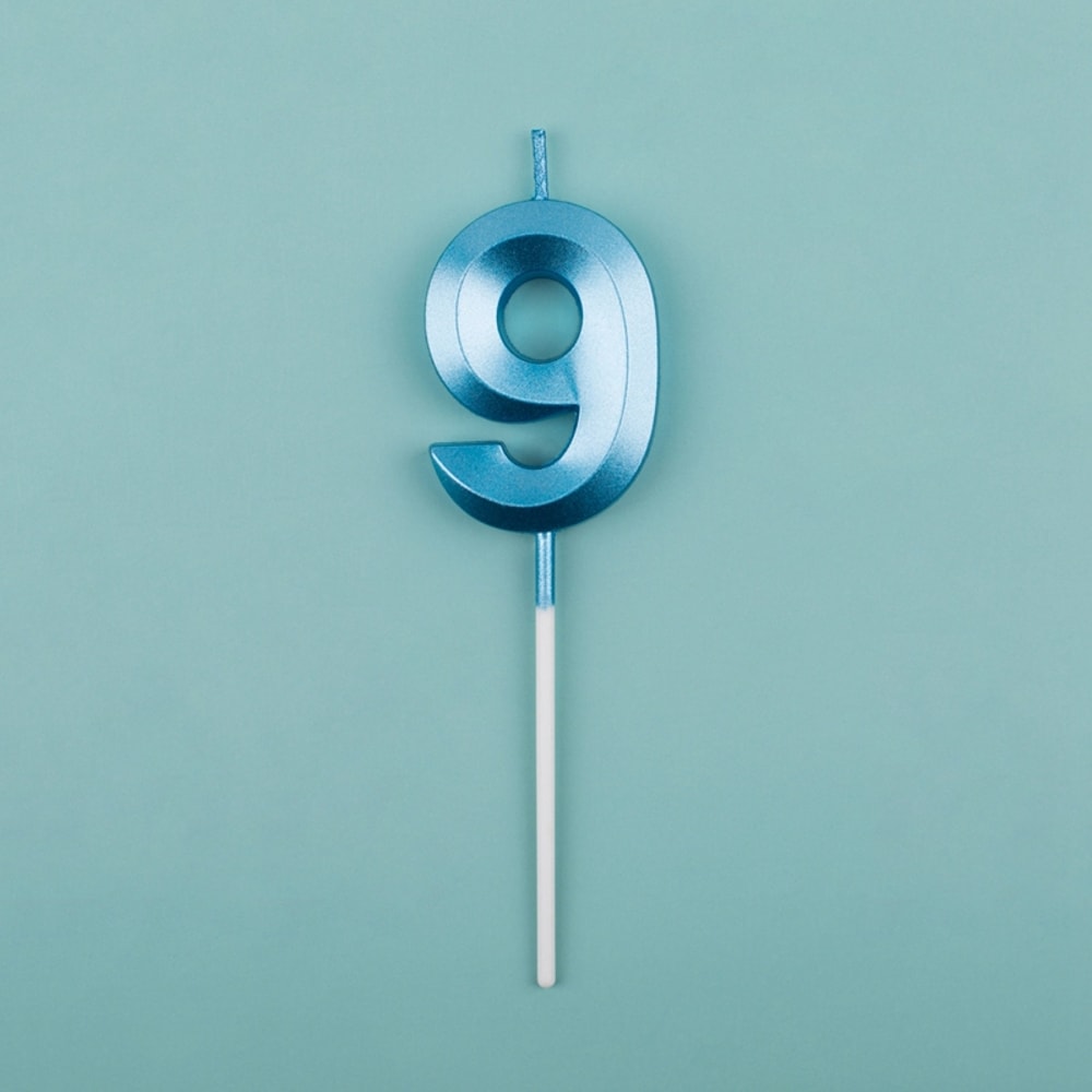 Blue Pink Number Candles Cake Topper For Birthday Baby Shower Decorations 25