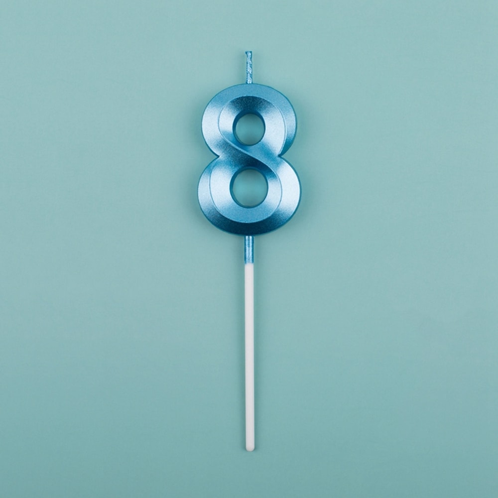 Blue Pink Number Candles Cake Topper For Birthday Baby Shower Decorations 24