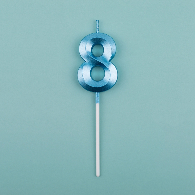 Blue Pink Number Candles Cake Topper For Birthday Baby Shower Decorations 24