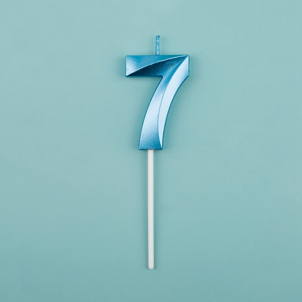 Blue Pink Number Candles Cake Topper For Birthday Baby Shower Decorations 23